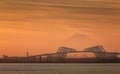 Tokyo gate bridge and Mountain Fuji Royalty Free Stock Photo