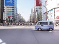 Tokyo, Japan - April 19, 2018 : car and people at Kabukicho