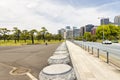 Cityscape of Chiyoda District along the outer gardens of the Imperial Palace, Tokyo, Japan Royalty Free Stock Photo