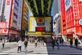 cityscape with a zebra crossing at Akihabara in Tokyo, Japan