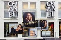 facade with window displays of a Chanel store in Tokyo, Japan