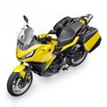 Tokyo, Japan. April 29, 2022: Honda NT1100. yellow motorcycle on a white background, designed for convenient urban Royalty Free Stock Photo