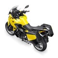 Tokyo, Japan. April 29, 2022: Honda NT1100. yellow motorcycle on a white background, designed for convenient urban Royalty Free Stock Photo