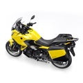 Tokyo, Japan. April 29, 2022: Honda NT1100. yellow motorcycle on a white background, designed for convenient urban Royalty Free Stock Photo