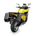 Tokyo, Japan. April 29, 2022: Honda NT1100. yellow motorcycle on a white background, designed for convenient urban Royalty Free Stock Photo