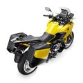Tokyo, Japan. April 29, 2022: Honda NT1100. yellow motorcycle on a white background, designed for convenient urban Royalty Free Stock Photo