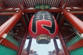 Kaminarimon gate with beautiful red japenese lantern chochin is the entrance to the Sensoji temple