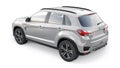 Tokyo. Japan. April 6, 2022. Mitsubishi ASX 2020. Gray compact urban SUV on a white uniform background with a blank body