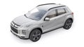 Tokyo. Japan. April 6, 2022. Mitsubishi ASX 2020. Gray compact urban SUV on a white uniform background with a blank body