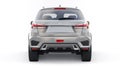 Tokyo. Japan. April 6, 2022. Mitsubishi ASX 2020. Gray compact urban SUV on a white uniform background with a blank body