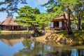 Oyakuen medicinal herb garden in the city of Aizuwakamatsu, Fukushima, Japan Royalty Free Stock Photo