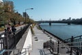 People enjoy walking at Sumida reiver walk