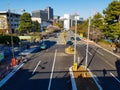 Tokyo, Japan in April 2019. Street view in April near Kitahanebashi-mon or Kitahanebashi gate, Edo Castle, Tokyo Japan Royalty Free Stock Photo