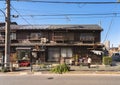 Traditional Showa era Japanese wooden houses in Yanesen district.