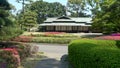 TOKYO, JAPAN - APRIL, 10, 2018: wide view of thesuwano-chayo in the east garden of the imperial palace, tokyo