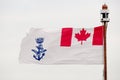 Canadian Naval Ensign Flag on HMCS Ottawa (FFH 341).