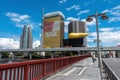 Tokyo, Japan, August 27, 2020: Day scene of famous landmark Tokyo Azuma Bashi Bridge, Skytree, Asahi Tower, Sumida River, Asakusa Royalty Free Stock Photo