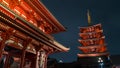 Five storied Pagoda of Senso-ji temple in Asakusa, Tokyo, Japan Royalty Free Stock Photo