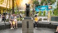 Hachiko Memorial statue. The story of Akita dog became legend and a small statue was erected in front