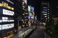 TOKYO, JAPAN - August 16, 2019 : Restaurants and Izakaya in front of the Shinagawa Station at night