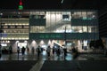 Shinjuku Expressway Bus Terminal viewed from JR Shinjuku station side in the rain