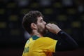 Tokyo2020 Olympic Games, Brazil an Russia men`s volleyball Royalty Free Stock Photo