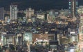 Tokyo, Japan. Beautiful aerial view of city buildings at night Royalty Free Stock Photo