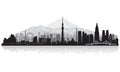 Tokyo Japan city skyline silhouette Royalty Free Stock Photo