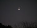 Crescent Moon and Venus conjunction at dawn Royalty Free Stock Photo