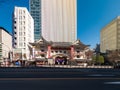 Tokyo, Japan-02 February, 2020: The front of Kabukiza Theatre. Principal theater Royalty Free Stock Photo