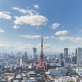TOKYO, JAPAN - 19 FEBRUARY 2015 - The Tokyo tower in the Kanto r Royalty Free Stock Photo