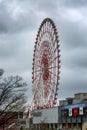 Tokyo, Japan, 04/08/2017. Ferris wheel on the island Odaiba. Royalty Free Stock Photo