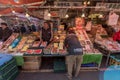 TOKYO, JAPAN - JANUARY 28, 2017: Ameyoko Shopping Street in Tokyo. Ameyoko is a busy market street along the Yamanote Line tracks Royalty Free Stock Photo