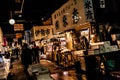 Tokyo, Japan - January 15, 2010: Early morning at Fish Market. Vendor cutting tuna at Tsukiji Fish Market