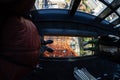 Glass window on the floor of the Tokyo Tower Royalty Free Stock Photo