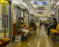 Half Entry Subway Train Interior, Tokyo, Japan