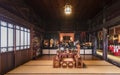 Prayer room of Gokokuji temple dedicated to Daikokuten god of wealth, kannon bodhisattva and twelve divinity depicting the zodiac