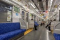 TOKYO, JAPAN - JANUARY 28, 2017: Tokyo Metro with People. Interior.