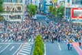 Tokyo, Japan Jul 29, 2018 : Shibuya intersection or crossing is the popular and landmark place in tokyo for shopping eating and