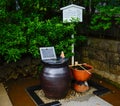 A tsukubai washbasin at Sengakuji Temple