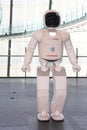 Tokyo, Japan - July 2, 2018 ASIMO robot - the famous android from Honda, located in the museum of the future Miraikan.