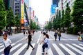 Many tourists on the Akihabara district