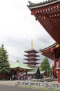 Senso-ji is an ancient Buddhist temple located in Asakusa in Tokyo. It is Tokyo`s oldest temple, and one of its most significant Royalty Free Stock Photo