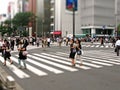Shibuya intersection the famous crosswalk in Tokyo