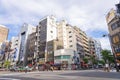 TOKYO, JAPAN - July 23, 2015: Tokyo-to,Shops and commercial building in downtown at shiba daimon intersection, Minato-ku, Shiba d Royalty Free Stock Photo