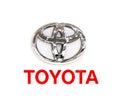 TOKYO, JAPAN - JULY, 2017: TOYOTA logo, motor show Toyota.