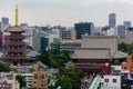 TOKYO, JAPAN - JULY 18 2023: View of crowds around the Senso-ji Temple in the Asakusa area of Tokyo Royalty Free Stock Photo