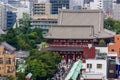 TOKYO, JAPAN - JULY 18 2023: View of crowds around the Senso-ji Temple in the Asakusa area of Tokyo Royalty Free Stock Photo