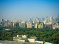 TOKYO, JAPAN JUNE 28 - 2017: Beautiful landscape of the city with a futuristic Fuji TV Buildingbehind, in a beautiful