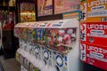 TOKYO, JAPAN JUNE 28 - 2017: Capsule-toy vending machine or Gashapon in Japanese language located in Akihabara district